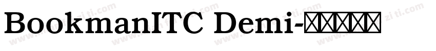 BookmanITC Demi字体转换